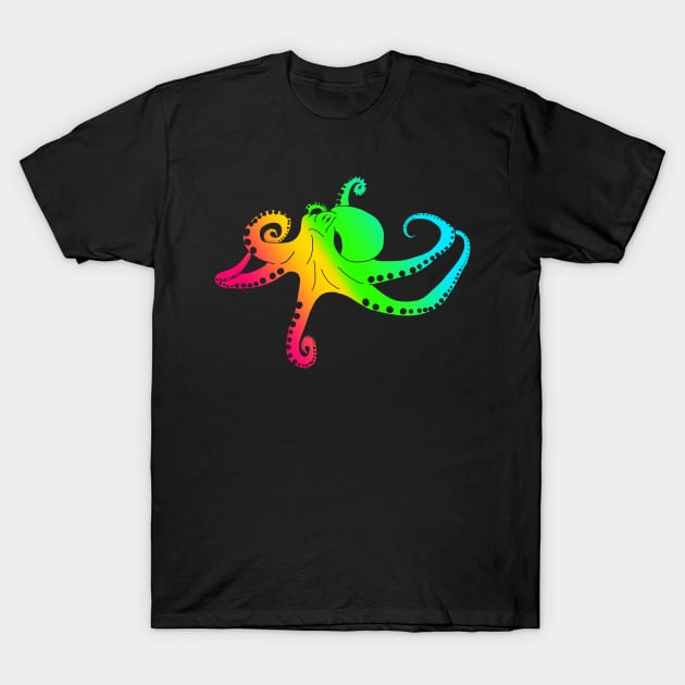 Octopus in rainbow colors T-Shirt by Namwuob